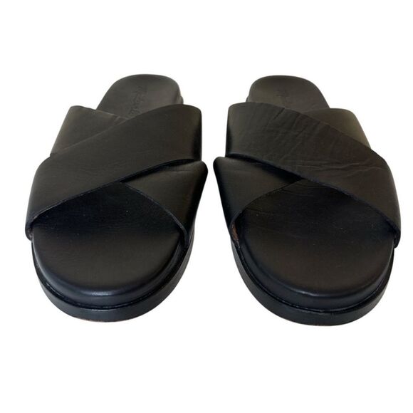 MADEWELL Black Crisscross Slide Sandals - Picture 3 of 10